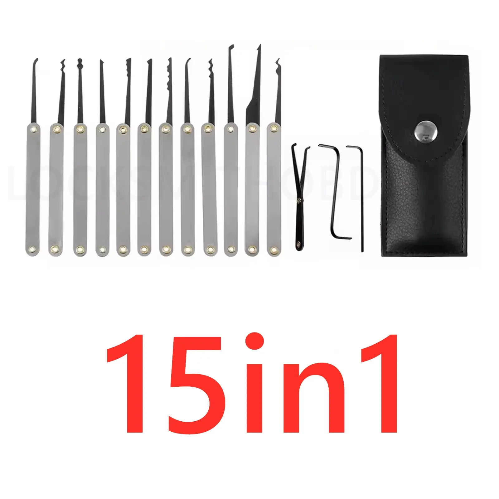

15-piece set of lock openers for transparent practice padlocks, suitable for novice locksmiths