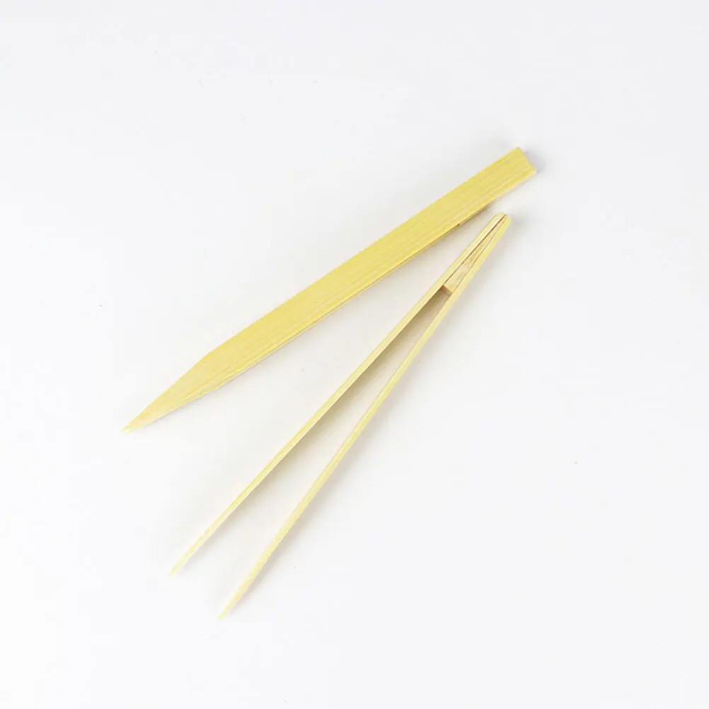 

3Pcs Bamboo Food Tong Safe for Outdoor Barbecue Clamps Cheese Bread Ice Bamboo Food Clips Barbecue Clamps