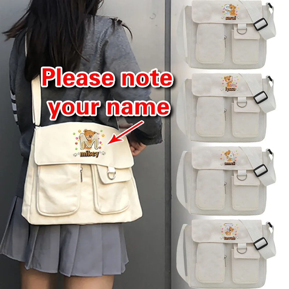 

Personalized Customized Name Messenger Pack Large Capacity Travel Bag Fashion Crossbody Bags Multifunctional Organizer Pouch