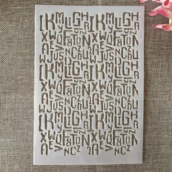 A5 21cm Letters Texture Layering Stencils Painting Scrapbook Coloring Embossing Album Decorative Template