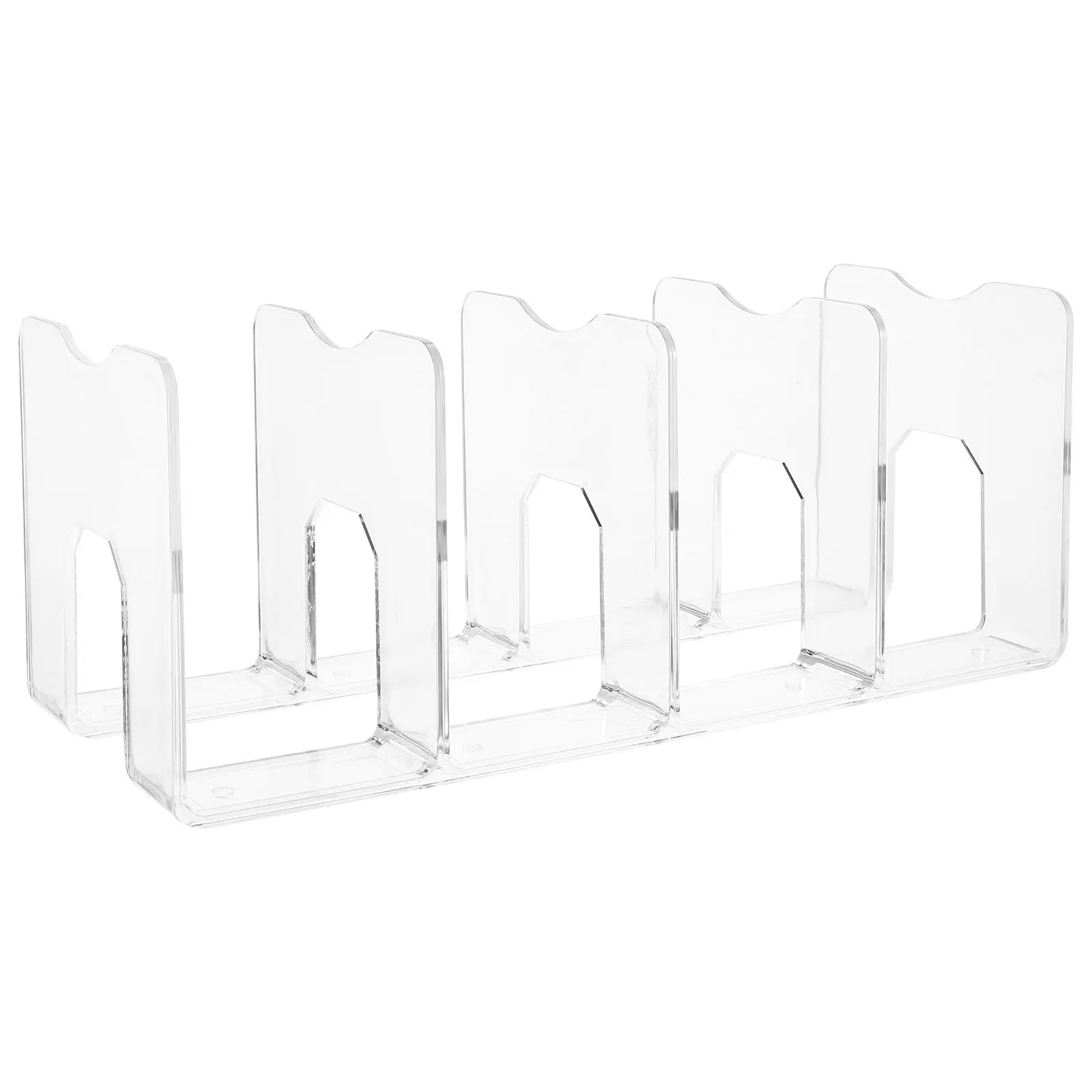 

4Pcs Transparent Desktop Storage Rack File Organizer Bookshelf Office Document Holder Document Rack File Stand