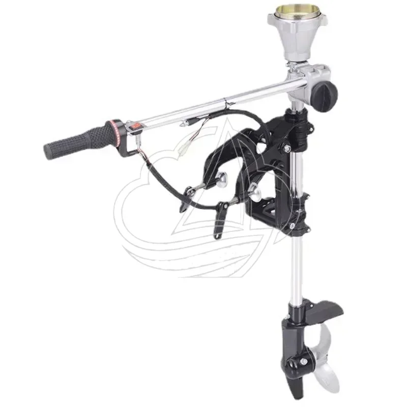 

Lawn Mower Modified Bracket with Propeller, Four Stroke Outboard Engine Holder for Kayak Inflatable Fishing Boat