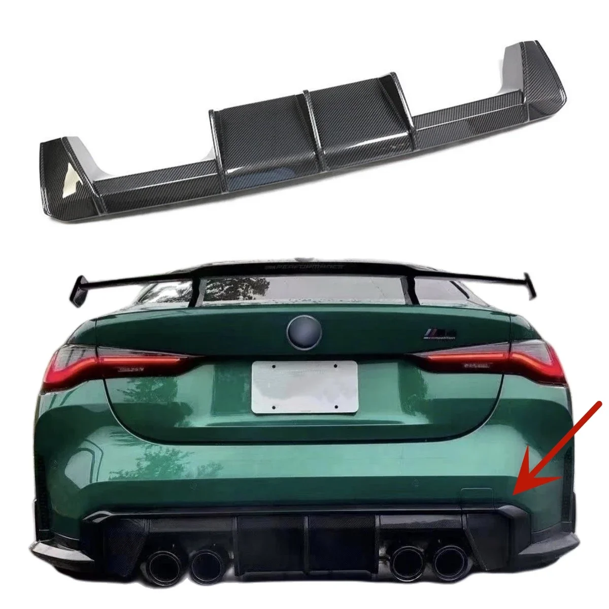 

MP Style Dry Carbon Fiber Rear car diffuser for M3 G80 G82 G83 M4 Body kits Exterior Trim rear lip