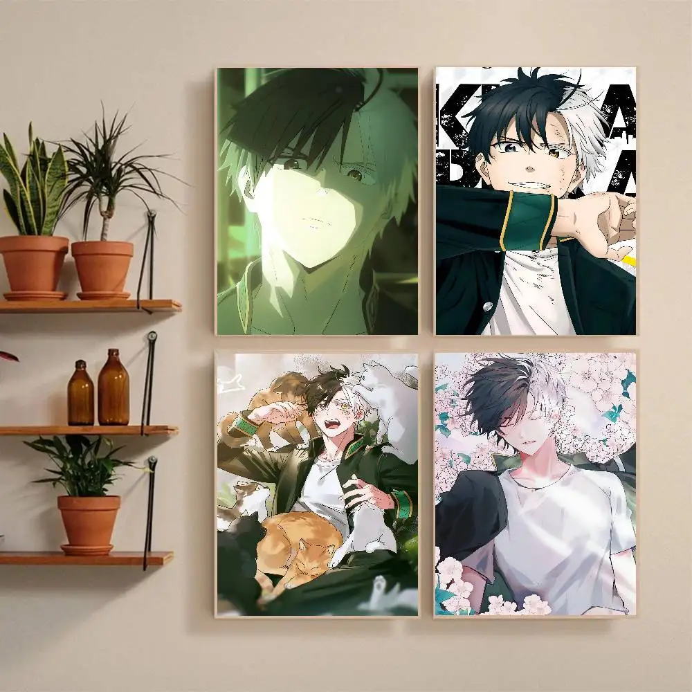 Anime W-WIND B-BREAKER Sakura Haruka Poster Self-adhesive Art Waterproof Paper Sticker Coffee House Bar Room Wall Decor