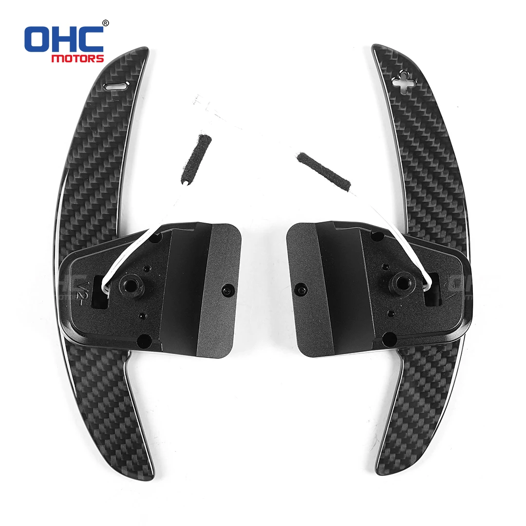 OHC Glossy Carbon Fiber Magnetic Paddle Shifters For VW Golf 8 MK8 GTI R R line 2021 2022 2023 2024 2025