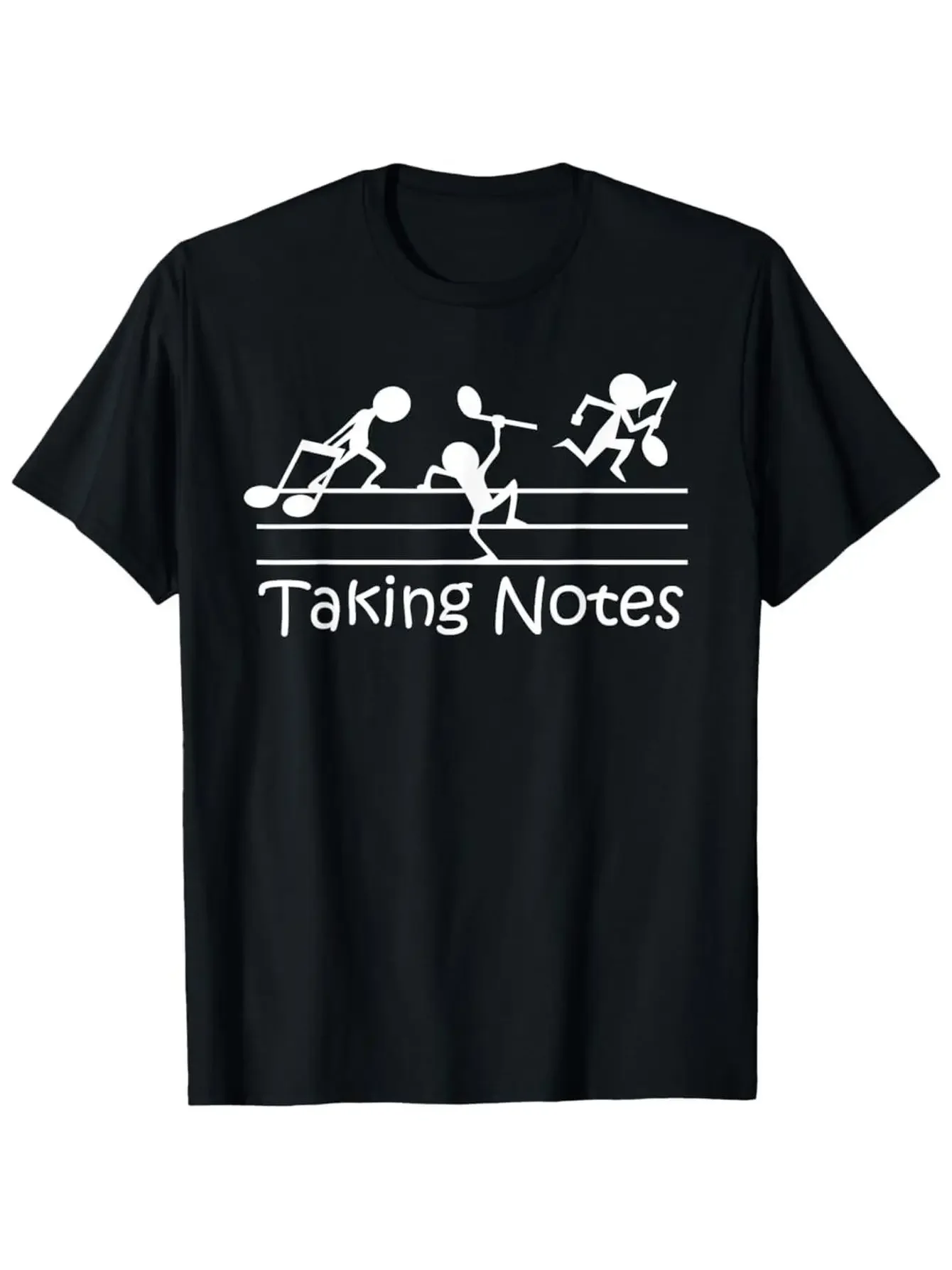 

Taking Notes Music Pun Funny Graphic Tee Shirt Men Casual Cotton Short Sleeve T-Shirt