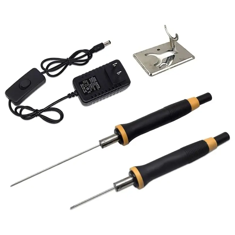 【TODAY-ONLY!】Styrofoam Cutting Pen Tool Hot Wire Foam Cutter 2 Needle Higher Temperature Heat-Insulated Handle Electric US Plug