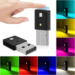 Car LED Touch Lights Mini Interior Ambient Lights DIY Flexible Night Lamp for Cars Truck Party Decoration USB Atmosphere Lamp
