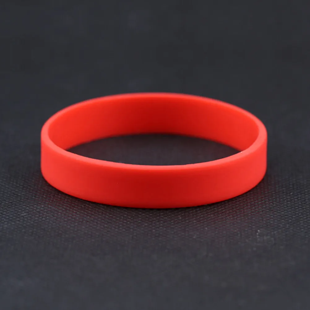 24Pcs Silicone Wristbands Mixed Colors Blank Comfortable Rubber Bracelets Fundraising Sports School Event Accessories