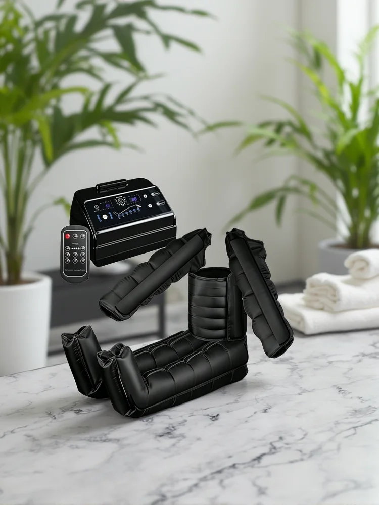 Luftdruck-Beinmassagegerät Kompressionsstiefel 6 Kammern Pressotherapie Fuß-Waden-Beinmassagegerät Physiotherapie Schnelle Genesung