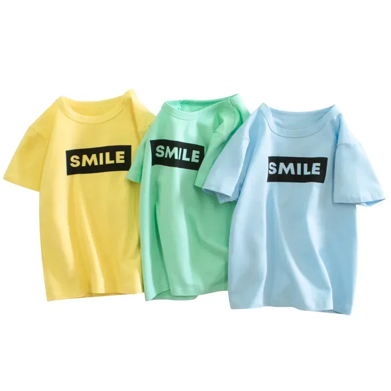 Korean children's clothing 2024 summer new product baby clothing boys short sleeved T-shirt