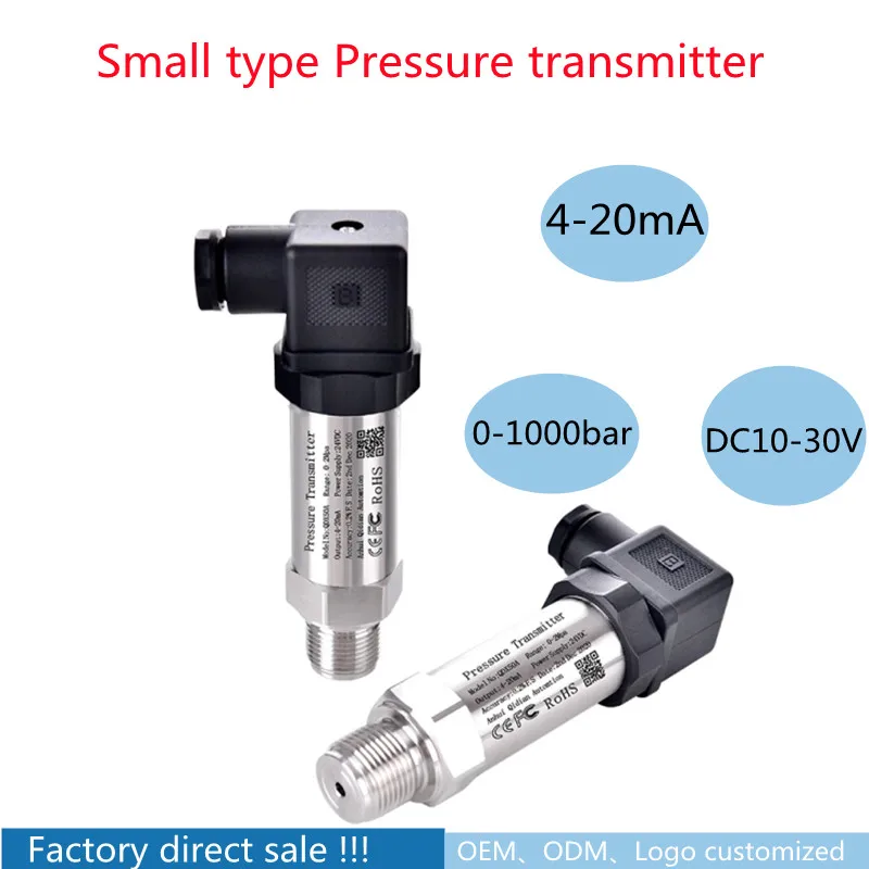 

4-20mA Output Pressure sensor Transmitter 12-36V supply Water Gas Oil Liquid 150psi gauge NPT1/4 G1/2 0.5bar 1bar 16 bar 25 bar