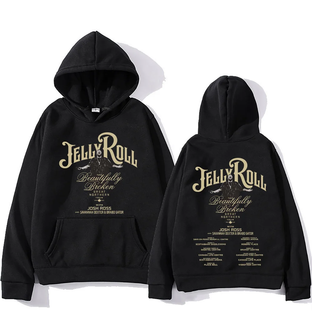 Jelly Roll The Beautifully Broken Tour 2025 Hoodies Reaper7man New Pullovers Metal Hip Hop Men Sweatshirt Fashion Unisex Clothes