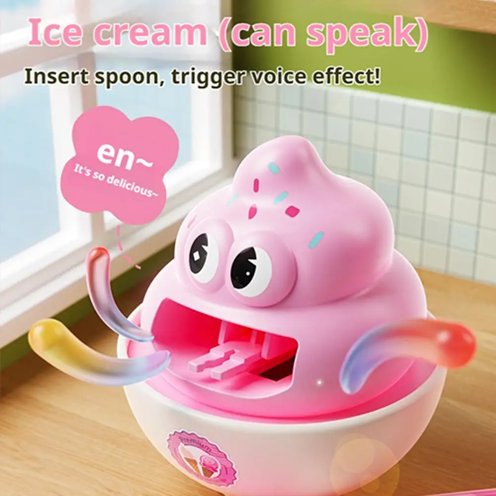 Fun Feeding Pretend Play Toy High-Quality Abs Plastic Interactive Voice Activation Hand-Eye Coordination Fall-Resistant