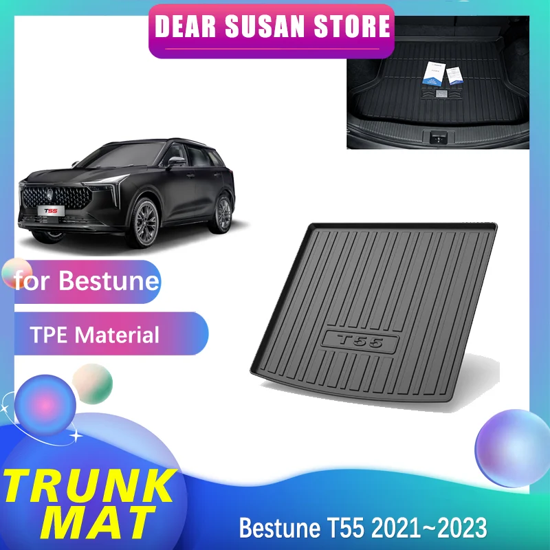 

Car Rear Trunk Mat for FAW Bestune T55 2021~2023 2022 Waterproof Parts Carpet Panel Custom TPE Liner Pad Cover Tray Accessories