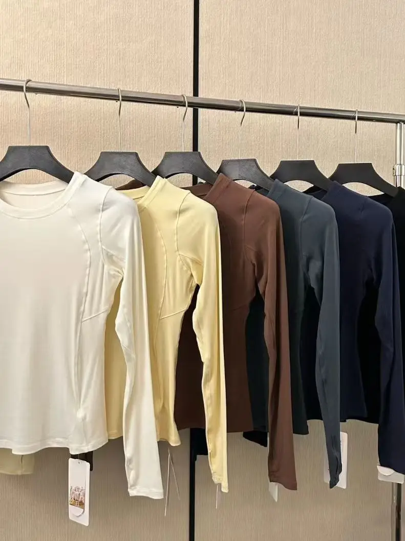 

Camere Slim Fit Long Sve Base irt Thin T-irt Women's Running Fitn Tight Base irt Comfortable Breathable Soft