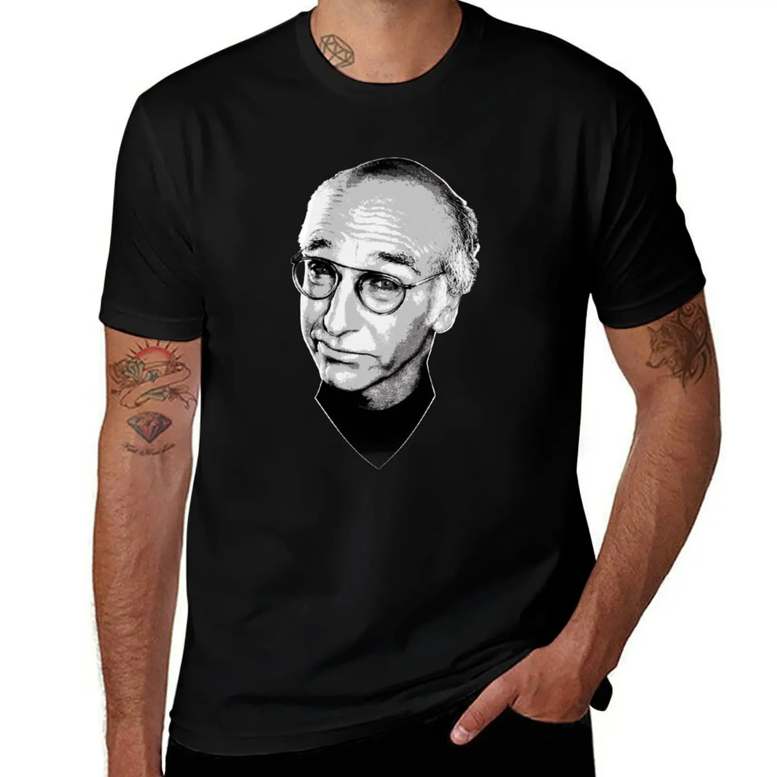 

Футболки мужские Футболка мужская Ларри футболки для мужчин с рисунком рубашки Дэвида хлопок футболка 100% для рубашек