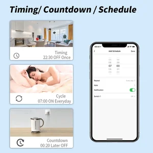 Homekit-Wifi Eu Smart Socket, High Power Taking, Remote Control App, Timer Taking, works with Alexa, Google, Apple, Siri, 16a, AC 100-240V 6 Main Sales Alexa - №6