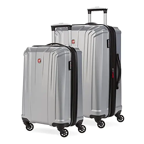 

SwissGear 3750 Hardside Luggage with Spinner Wheels, Silver, 2-Piece Set (18.5/23)