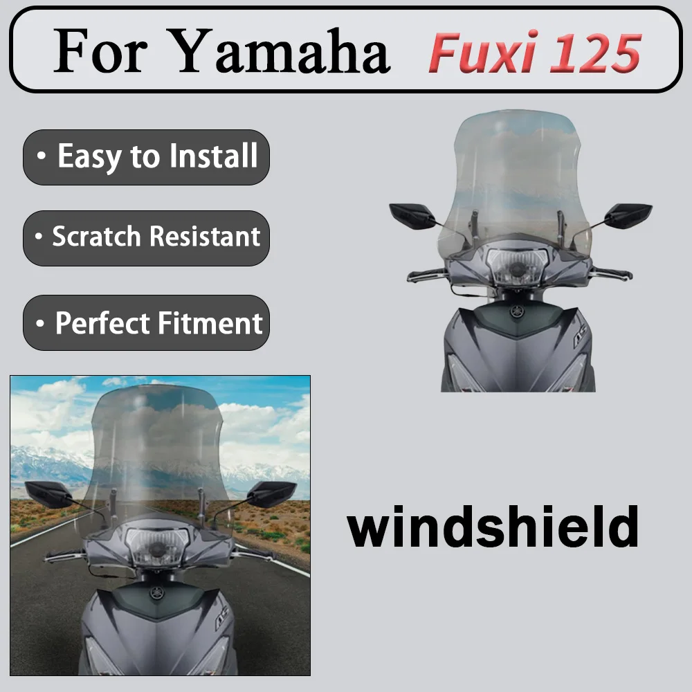 For Yamaha JOG 125i Fuxi 125 Front Windshield Rain Glass Cover PC Durable Weatherproof Windscreen for Motorcycle
