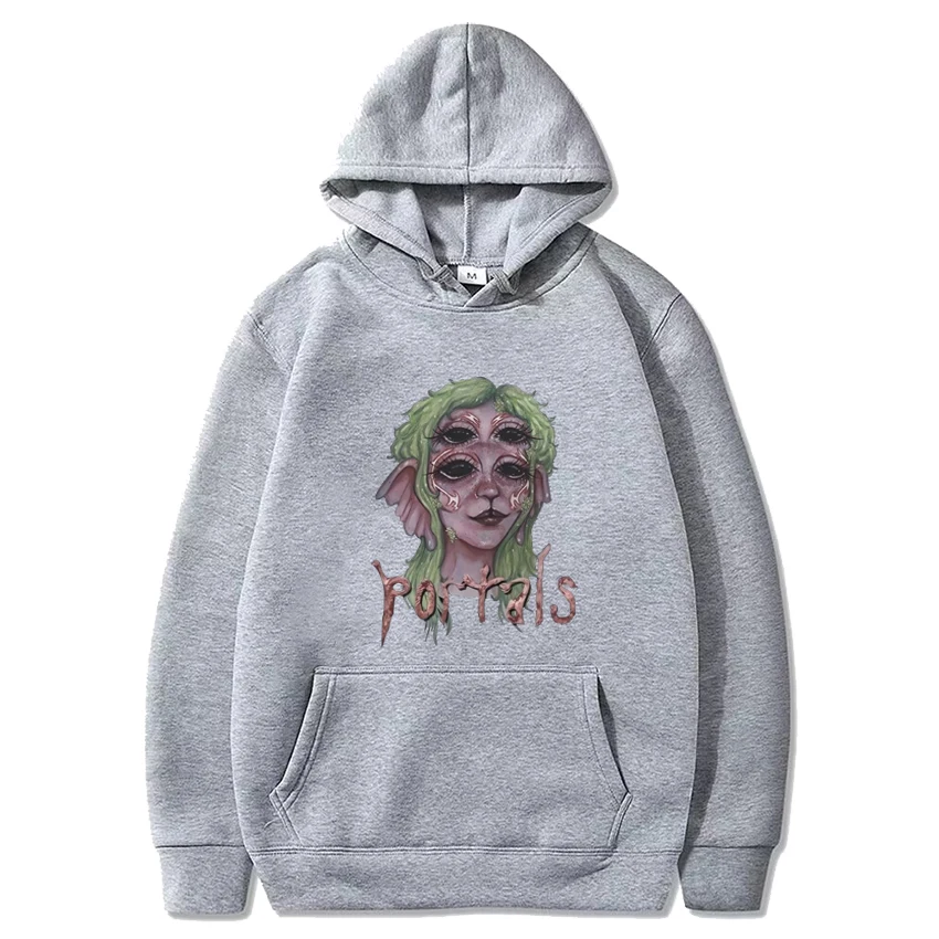 Heiße Melanie Martinez Sänger Portale Album schwarz Hoodie Männer Frauen Gothic Casual Pullover Unisex Fleece Langarm Sweatshirt