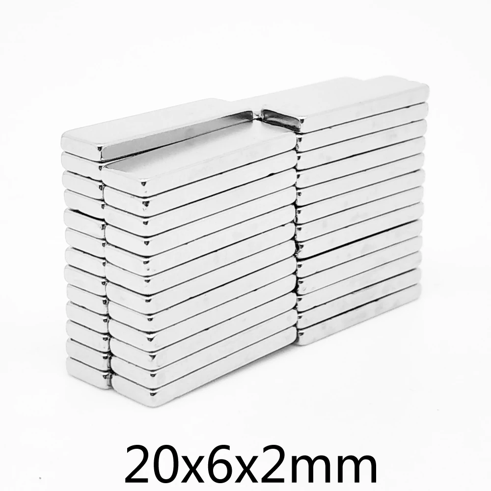 20x6x2 MM Strong Magnet 20mm X 6mm X2mm Small Block Neodymium Magnet 20x6x2mm  20*6*2 MM