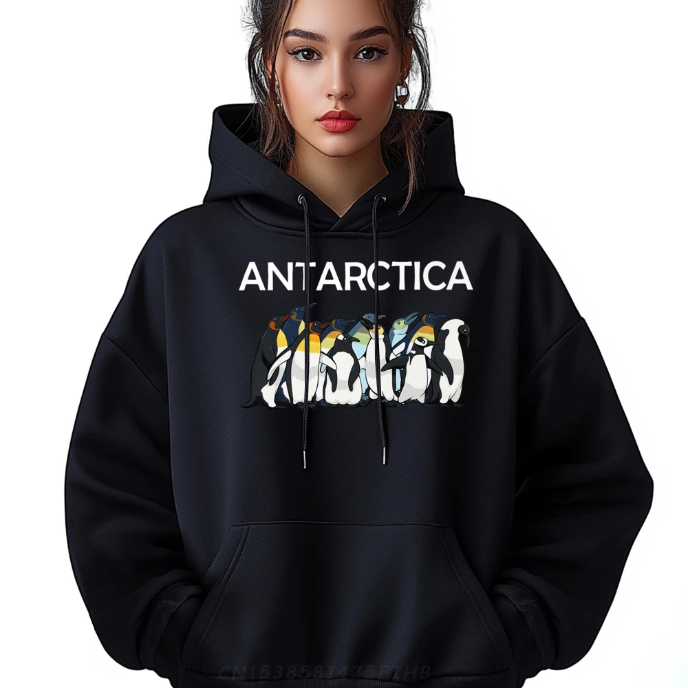 

Antarctica Pinguins Birds Pole South Casual Hoodies For Men Luxury Designer Sweatshirt Printed On Hoodies Long Sleeve Family