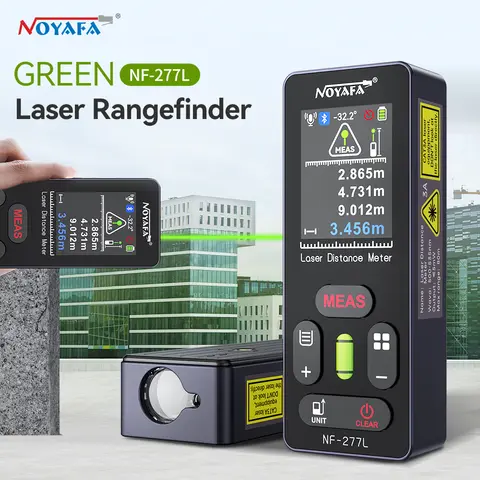 NOYAFA NF-277L 레이저 거리측정기 녹색광 레이저 거리계 전문가용 레이저 크로스헤어 포함
