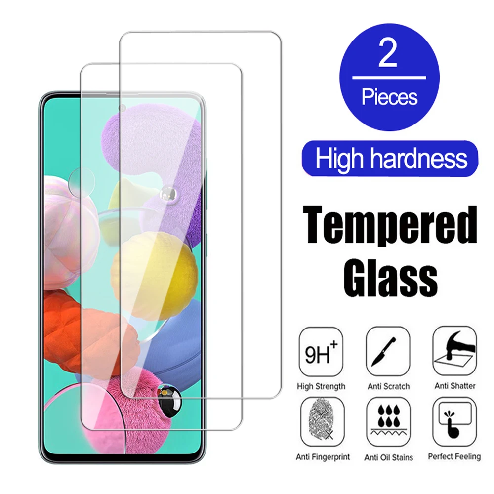 2Pcs Tempered For Samsung Galaxy A71 A72 A73 A41 A42 A51 A52 A53 A54 A55 Scren Protector For Samsung S10E Note 10Lite glass Film