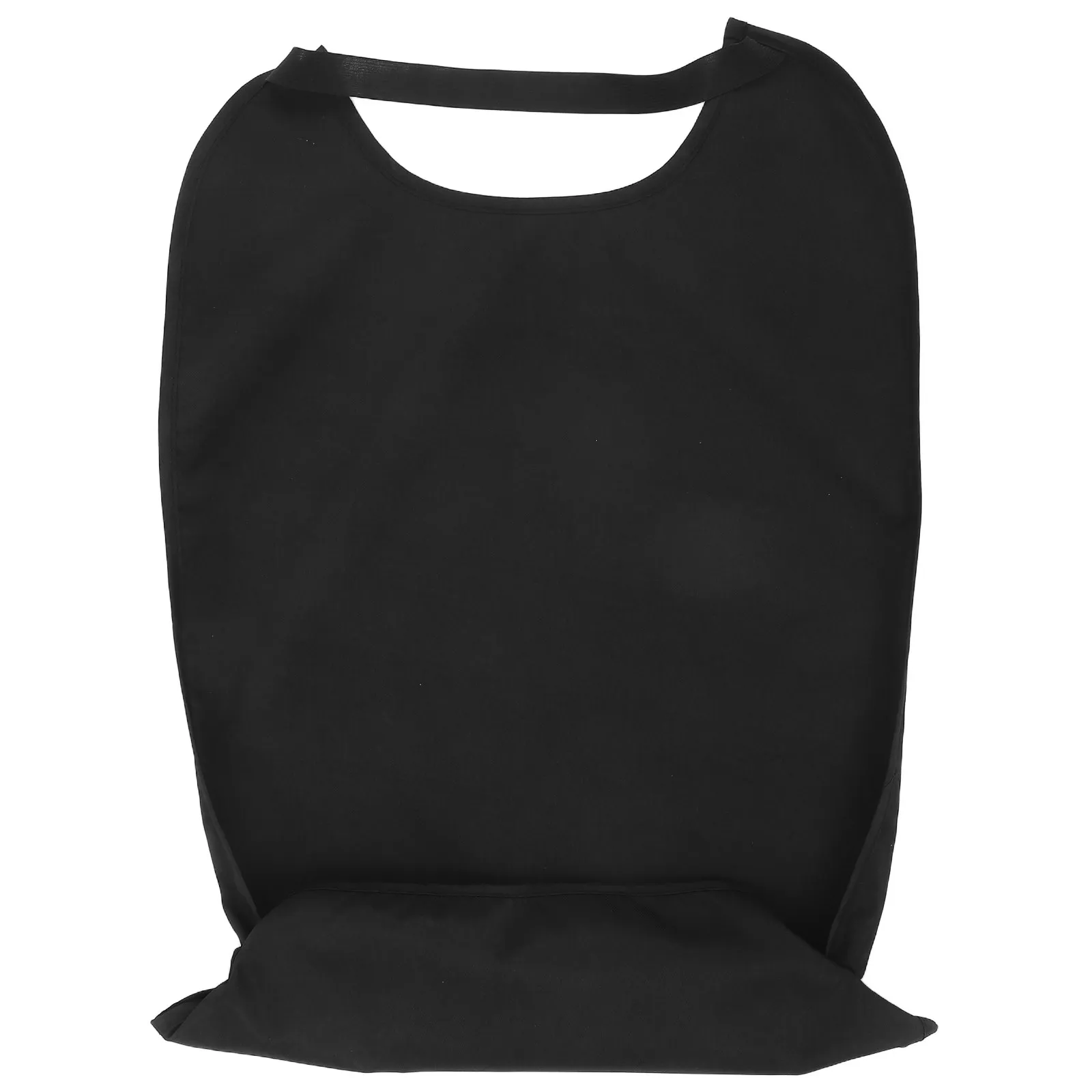 

Adult Bib Polyester Stretchable Waterproof Elastic Neck Strap Crumb Catcher Dining Clothing Protector for Elderly Disabled Black