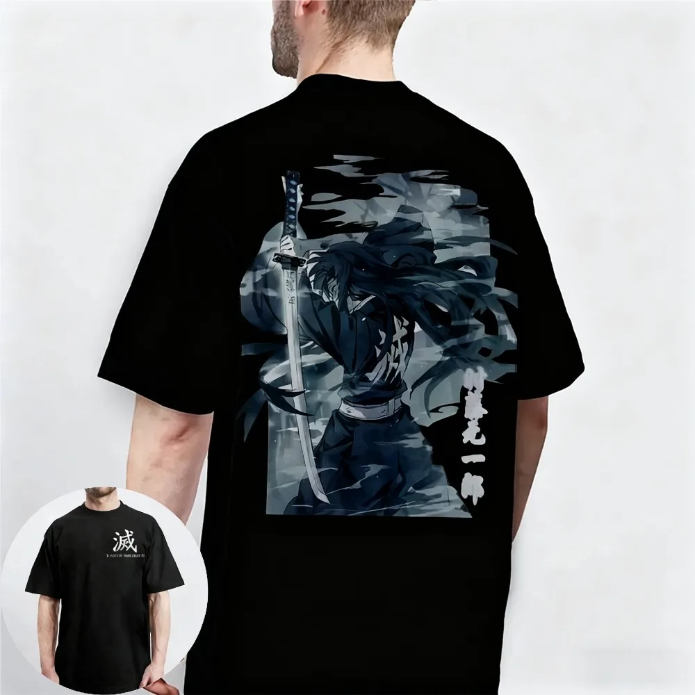 

Demon Slayer Outdoor Men's Women's Parent-Child Trend Short Sleeve T-Shirt Spring Summer Oversized Comfortable Y2k Casual Top