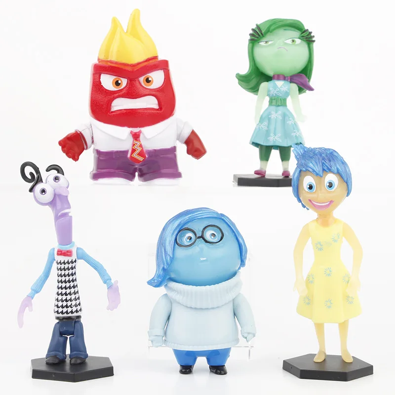 5szt Disney Inside Out Figure Kids Toy Sadness Joy Anger Action Doll Dekoracyjna zabawka na biurko Prezent urodzinowy dla dziecka na Boże Narodzenie