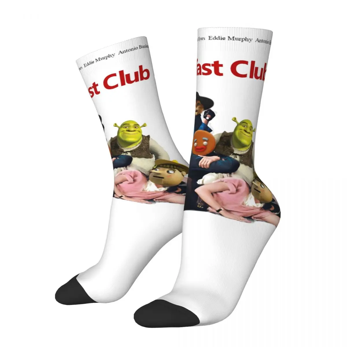 

Hip-hop Funny Shreks Meme Design Sports Crew Socks Merch All Season The Shrekfast Club Comfortable Long Socks Breathable