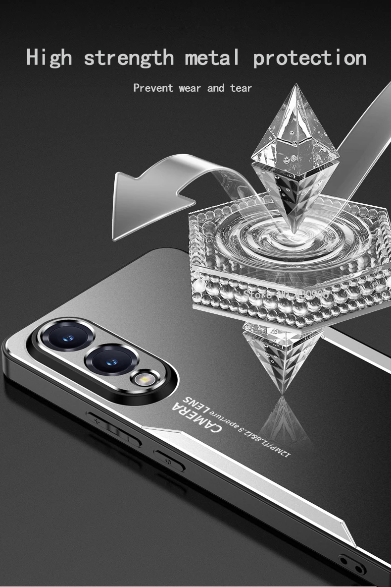 Für Samsung Galaxy S25 Edge Hülle Metall Aluminium Objektivschutz Mattiert Fingerabdruck-Resistent Metall+TPU Abdeckung Für Samsung S25 Edge – Detail 5