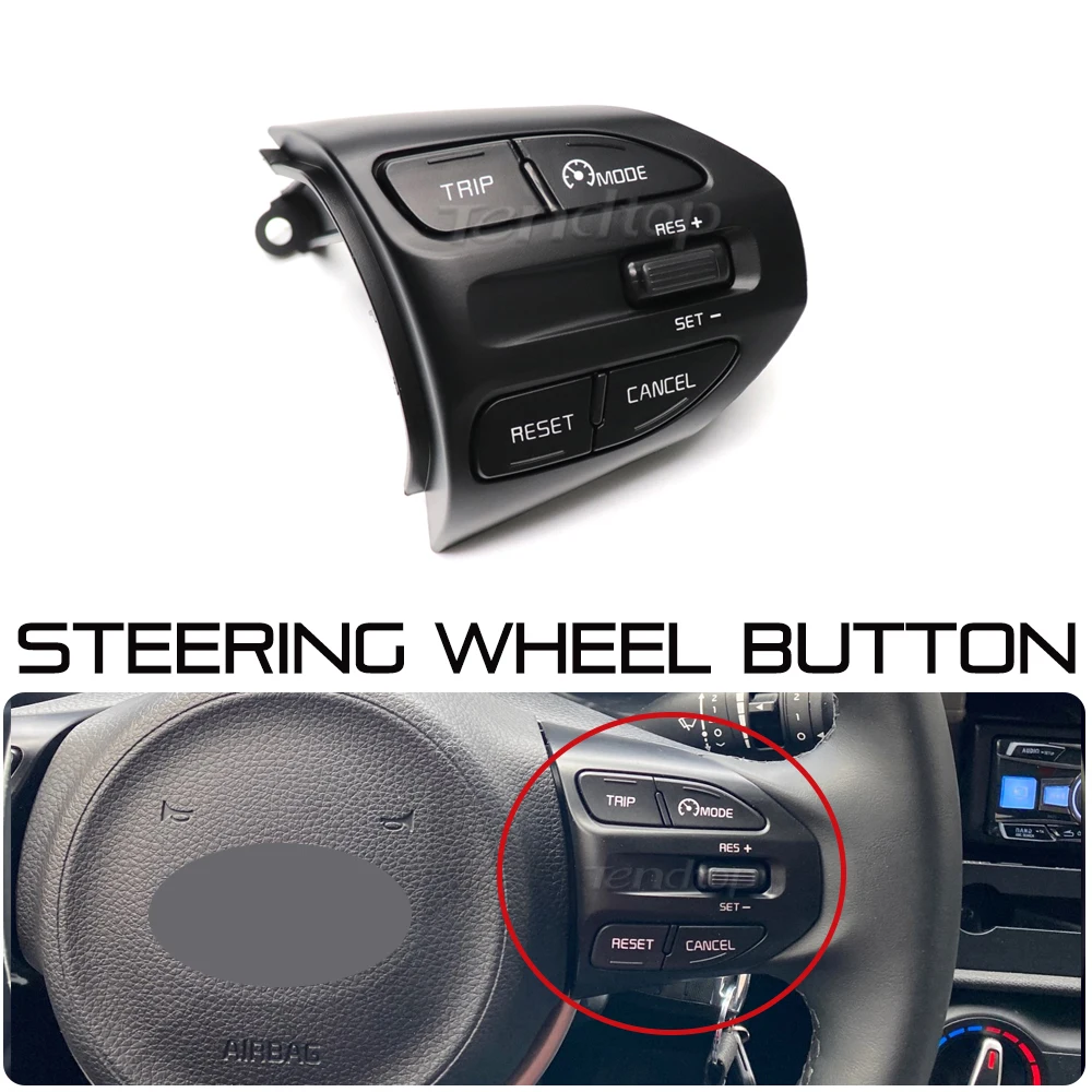 Steering Wheel Button Car Switch Bluetooth Phone Volume Cruise Control For KIA K2 RIO 2017 2018 2019 2020 2021 2022 RIO X LINE