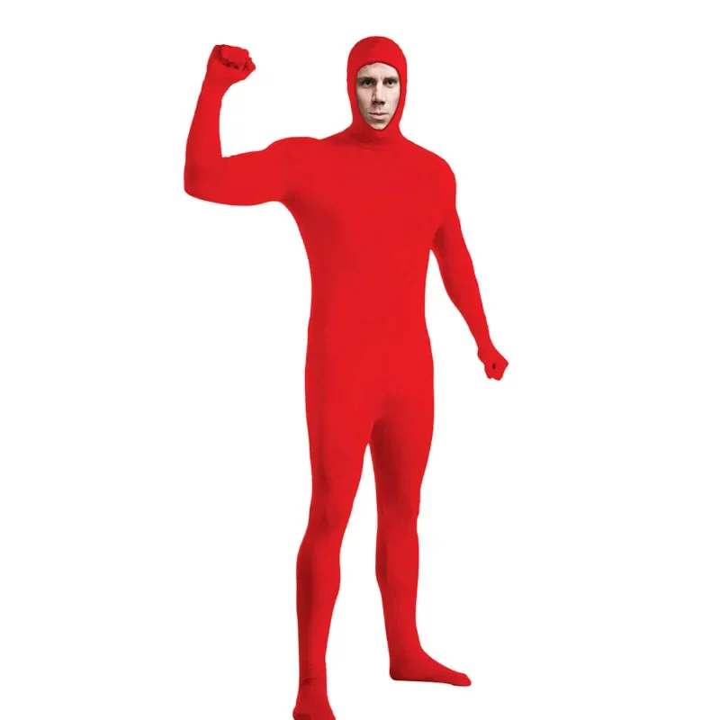 Costume da completo Zentai per adulti per uomo di Halloween abiti attillati di seconda pelle tuta in Nylon Spandex costumi Cosplay spettacolo teatrale