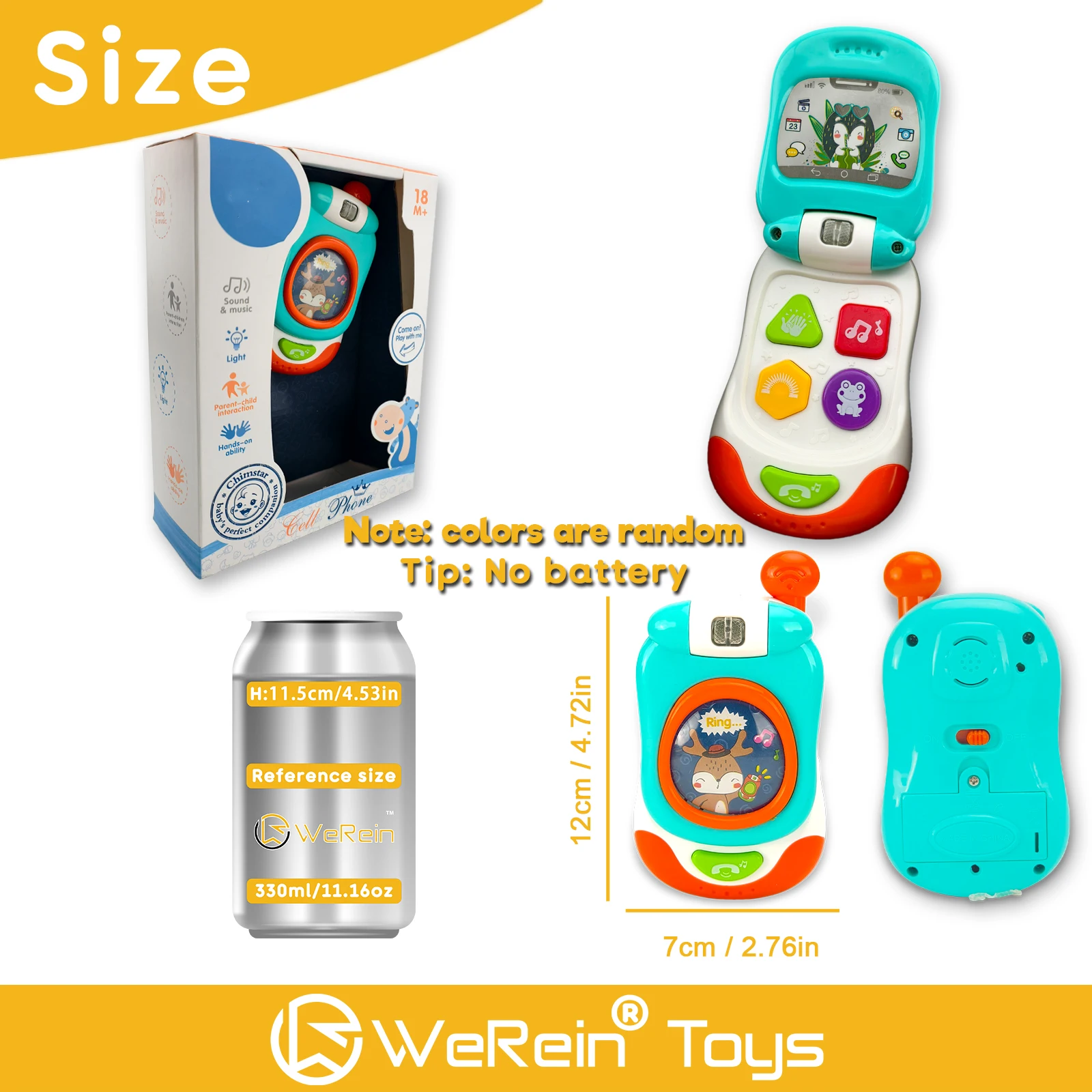 Baby Phone Toy with Light Music Teether Early Educational Toys for Baby, Kids Gifts, Science & Nature Story Learning