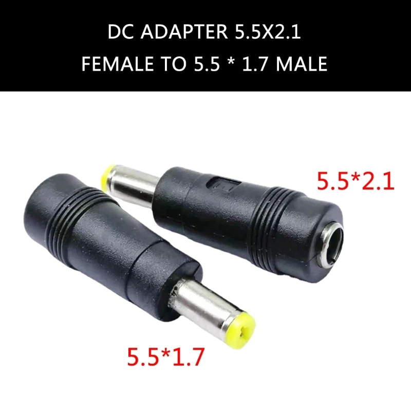 แล็ปท็อปแบบพกพาอะแดปเตอร์ชาร์จ DC5.5x2.1 มม. ถึง DC5.5x1.7 มม. ตัวแปลงการชาร์จ