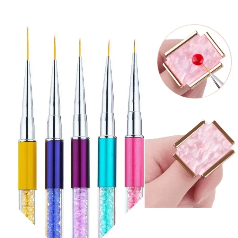 

Набор из 6 инструментов для дизайна ногтей премиум-класса — кисть для лайнера и палитра в комплекте для точного дизайна в салонном стиле ‌