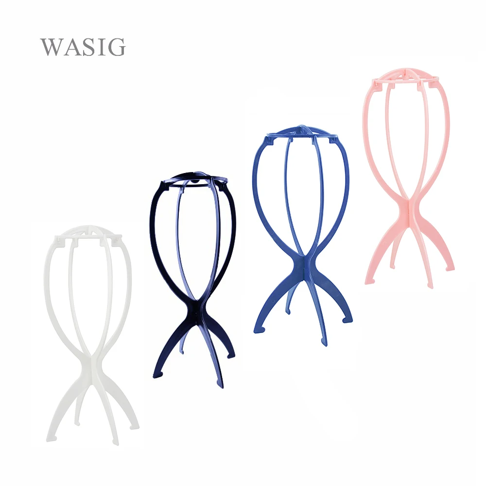 1PC Four Colors Wig Stands Plastic Hat Display Wig Head Holders 17x34Cm Mannequin Head/Stand Portable Folding Wig Stand