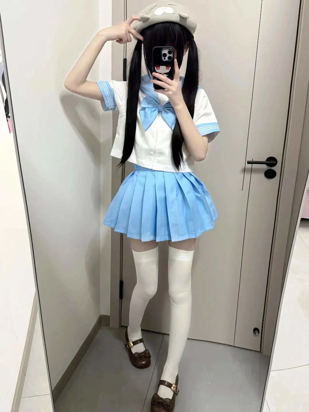 Cute Style Sailor Suit Skirt Set Bodyline Retro Multi-Color Breathable High Waist Summer Fashion Japanese School Uniform
