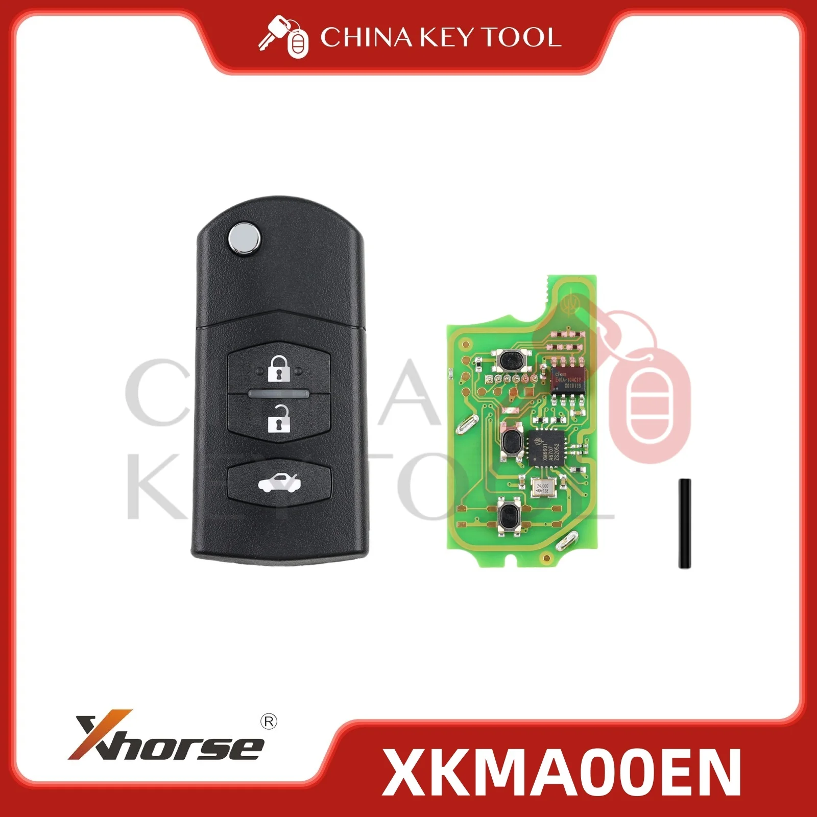 

XhorseWire Universal Remote Key 3 Buttons for Mazda Type XKMA00EN