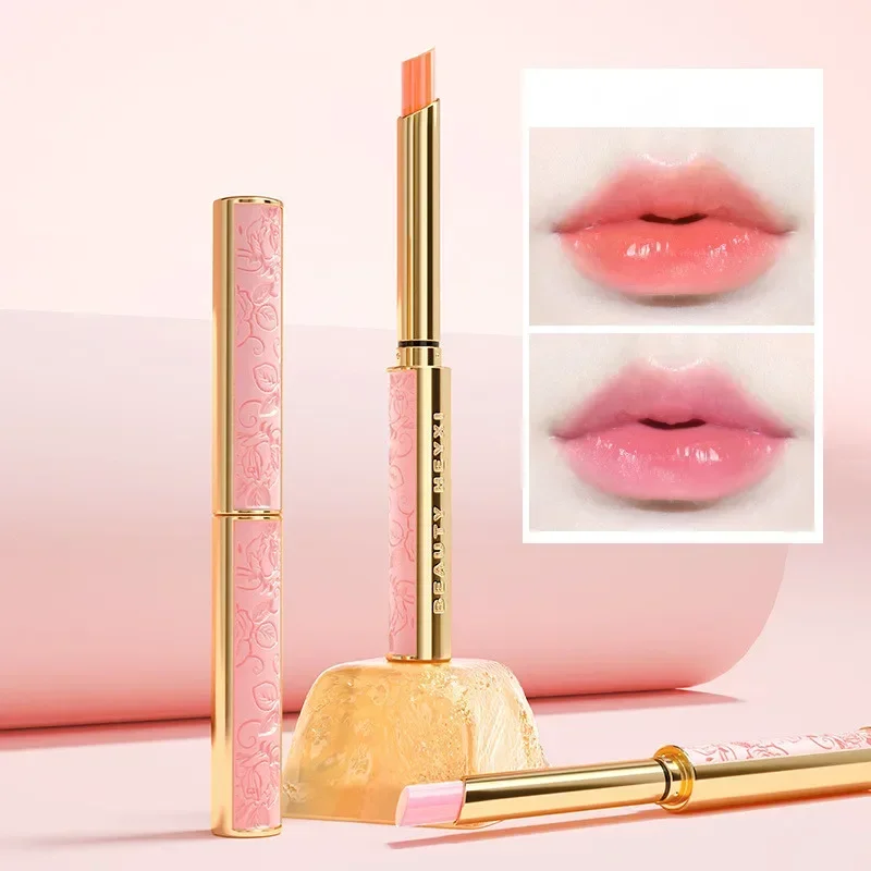 Waterproof Color-Changing Lipstick Honey Peach Temperature Change Color Lipgloss Lasting Moisturize Lipstick Lip Makeup Cosmetic