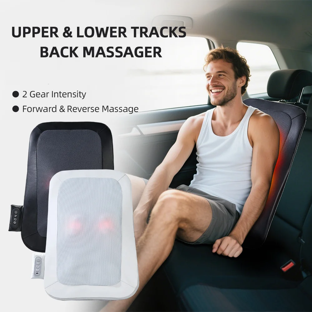 

Электрический массажер для спины, подушка для стула вверх и вниз, 3D разминающий массажер для поясничной спины шиацу, беспроводная массажная подушка для спины