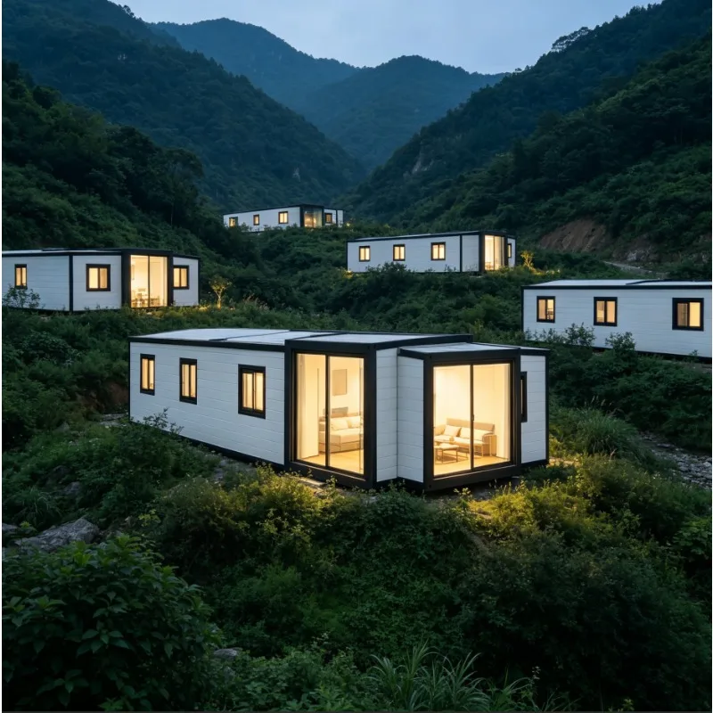 Quick Assembly Expandable Container House 20ft 40ft Portable Prefab Home Foldable Mobile Villa with Kitchen Bathroom CE
