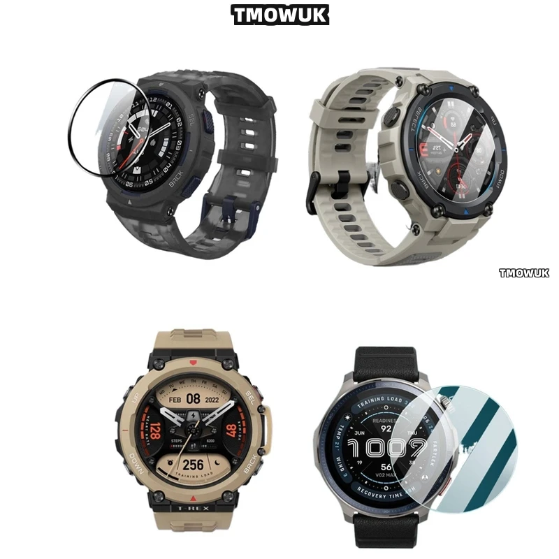 

For Amazfit GTR Cheetah Pro Active Edge Balance 2 Falcon - Tempered Glass Screen Protector, Anti - Scratch, 9H Hard, HD