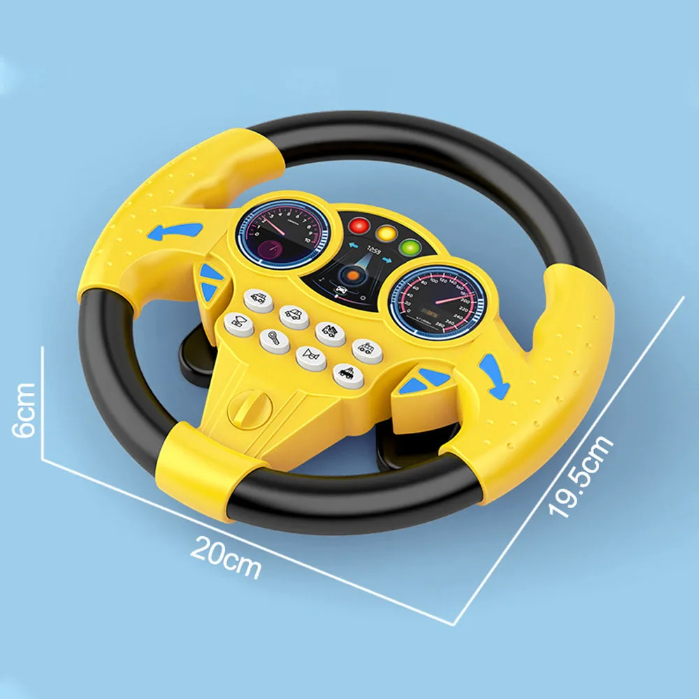 革新的な幼児用シャイニングシミュレーションステアリングホイールおもちゃ! 子供のおもちゃのコレクションに最適です。赤ちゃんの早期教育玩具