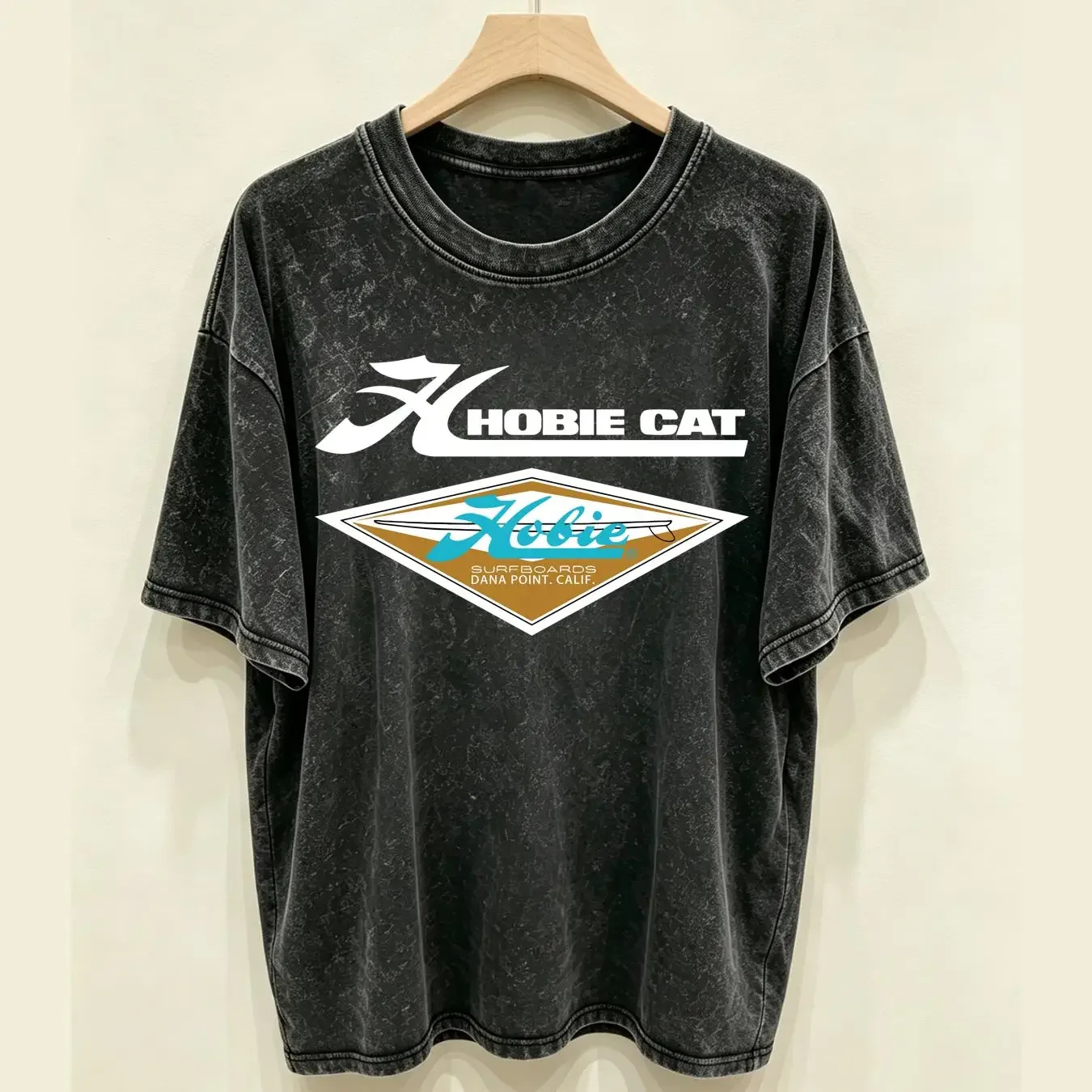 washed T Shirt Hobie Cat Surfboards Dana Point Calif S 4XL long or short sleeves vintage Washed Slightly streetwear