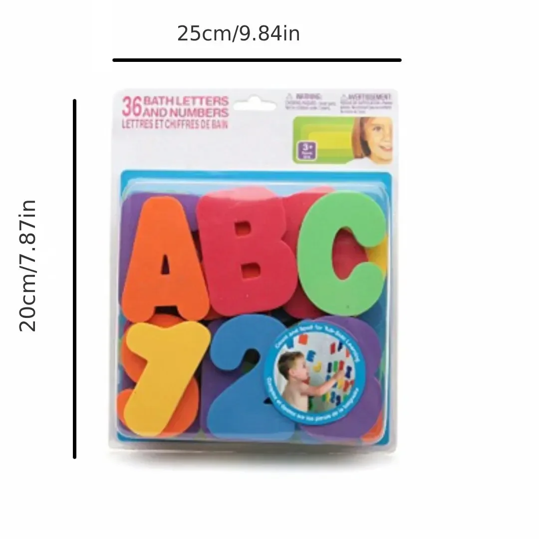 36pcs/set Alphanumeric Letter Bath Puzzle EVA Kids Baby Toys New Early Educational Kids Bath Funny Toy Bath Toys