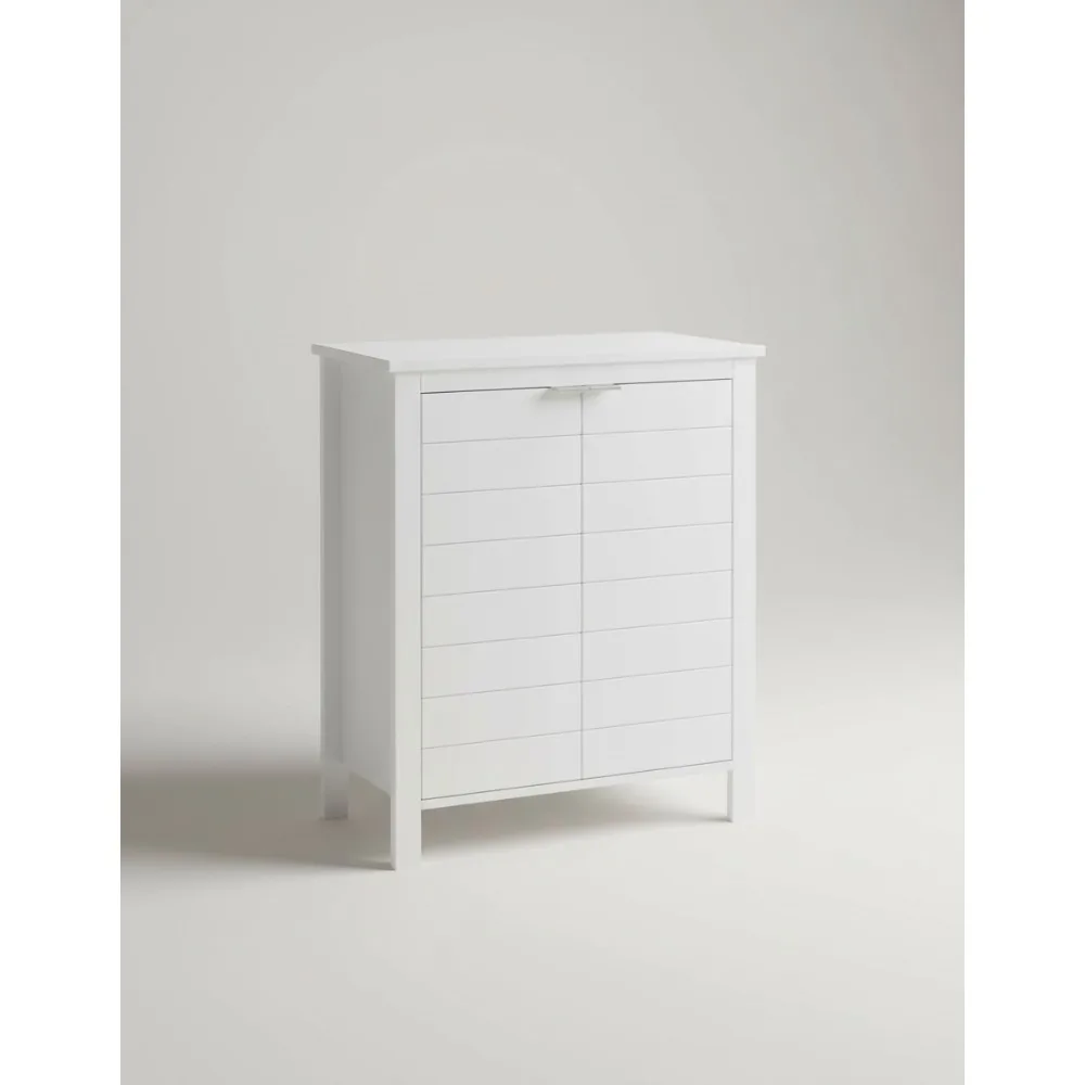 

Modern 2-Door Bathroom Storage Cabinet with 3 Shelves - Freestanding Linen Organizer for Towels & Essentials